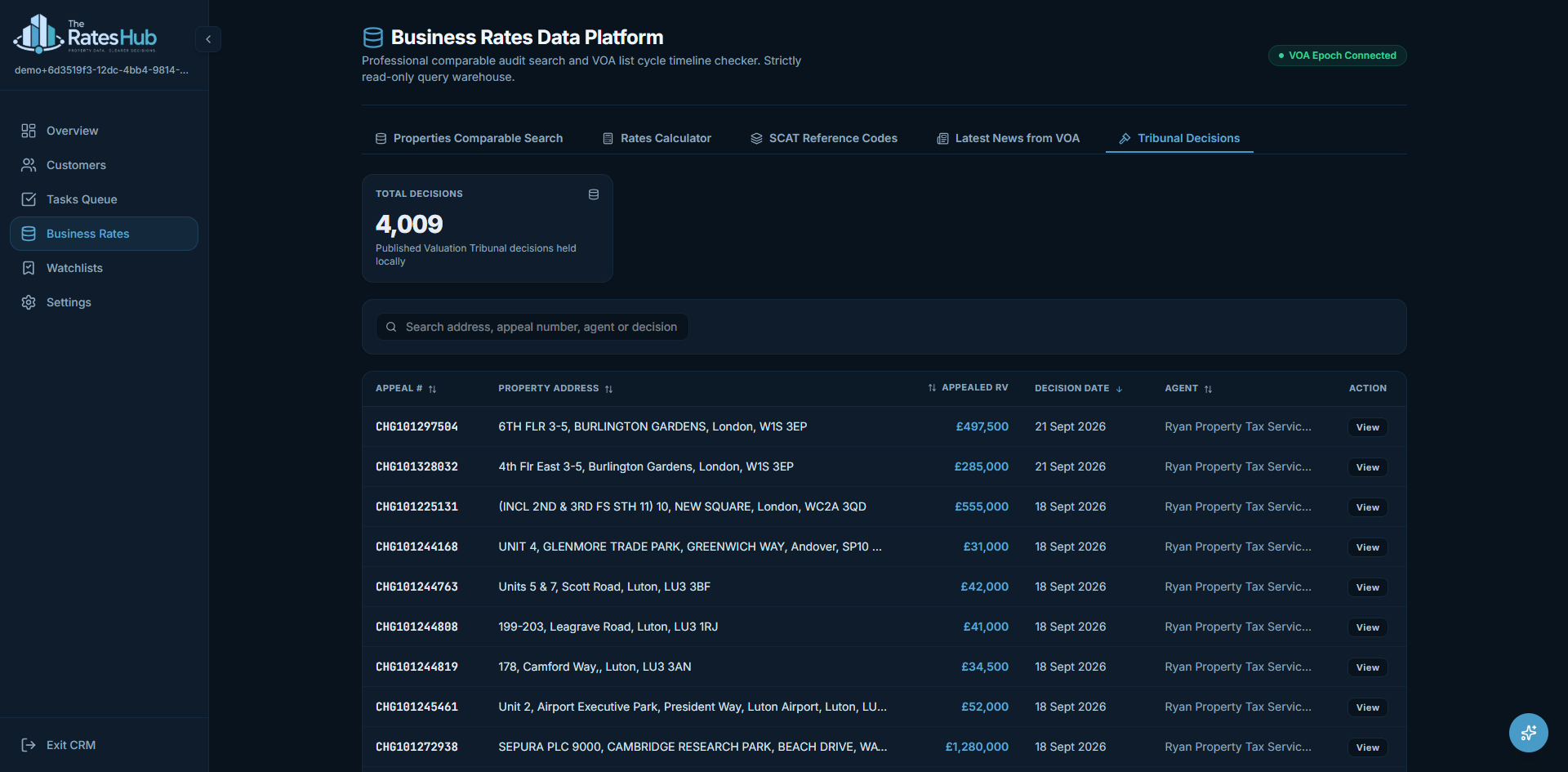 Searchable library of published Valuation Tribunal decisions
